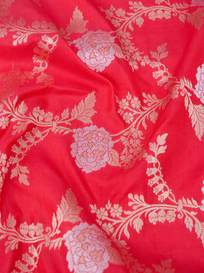 Pure Katan Silk Banarasi Saree  All Over Jaal Weaving