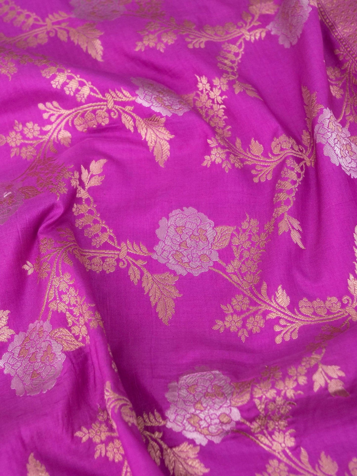 Pure Katan Silk Banarasi Saree  All Over Jaal Weaving