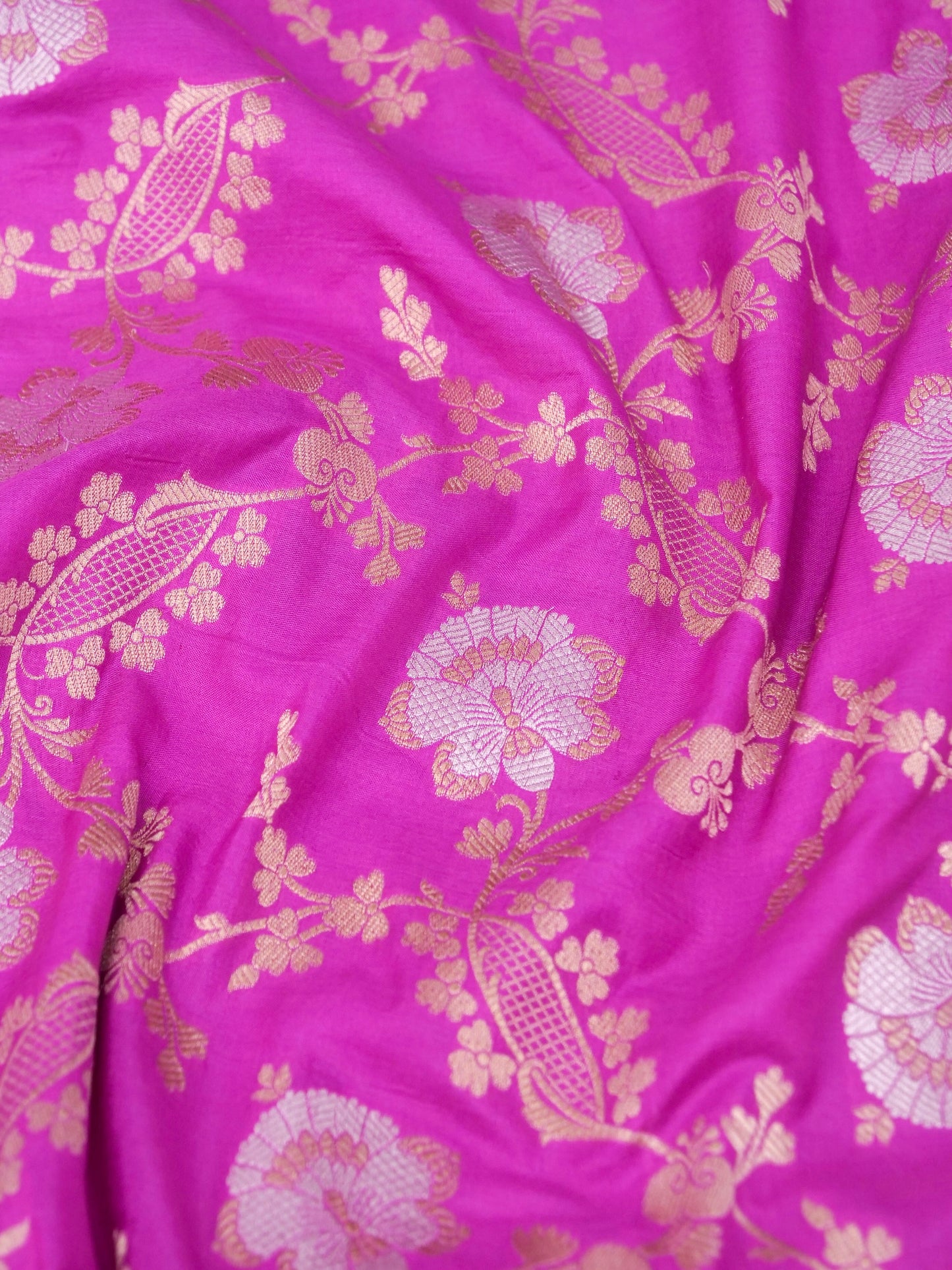 Pure Katan Silk Banarasi Saree  All Over Jaal Weaving