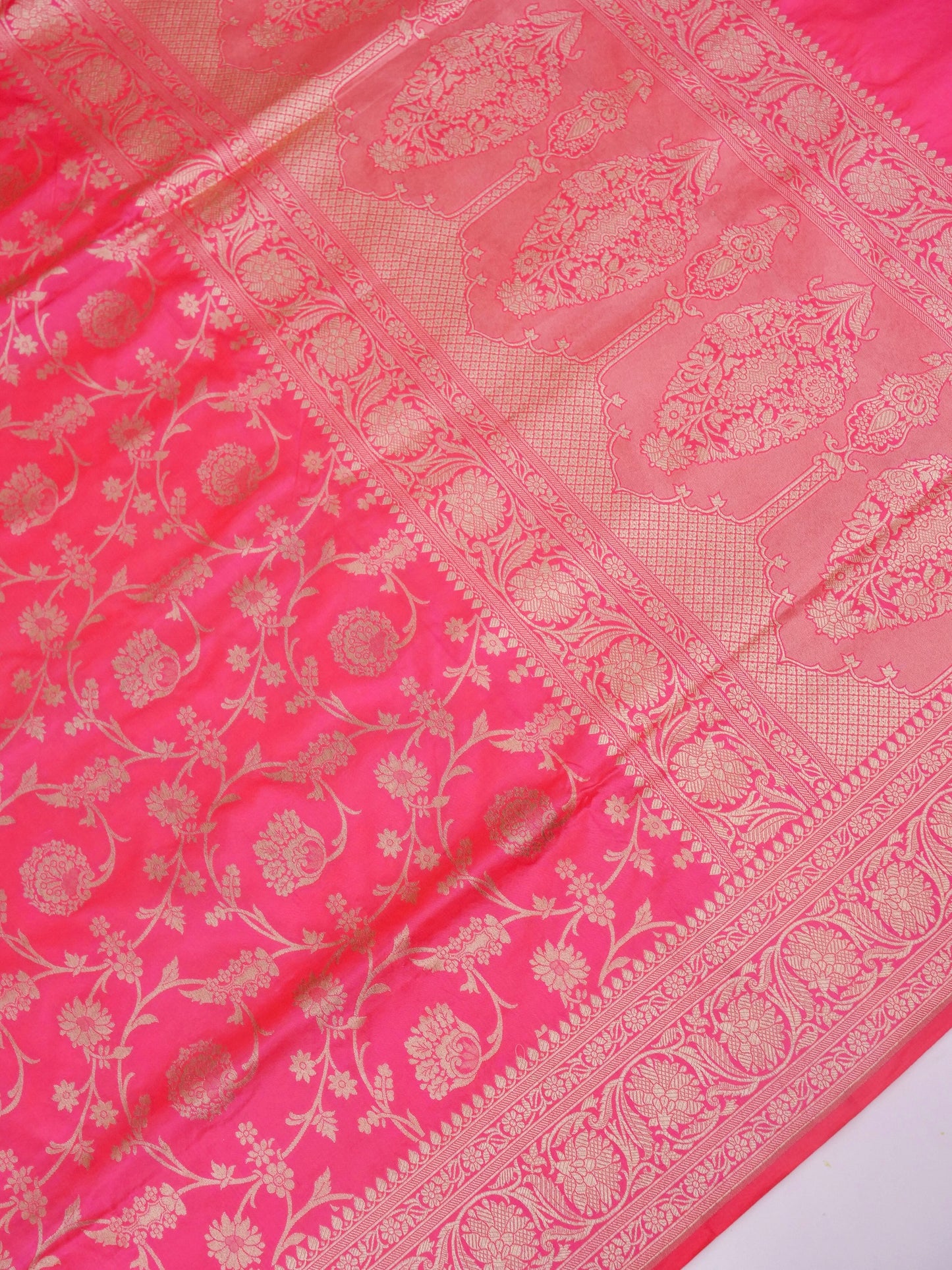 Pure Katan Silk Banarasi Saree  All Over Jaal Weaving