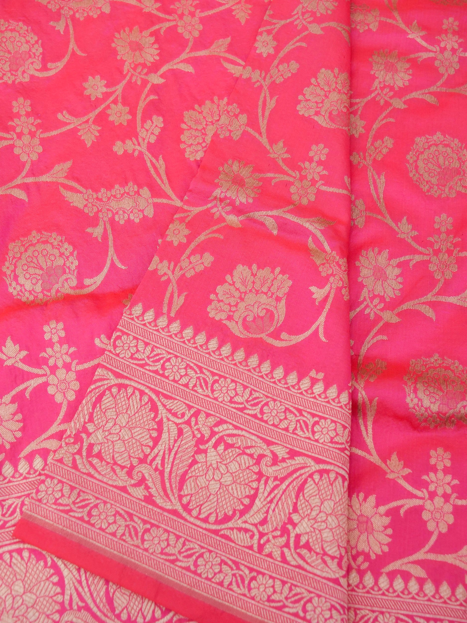 Pure Katan Silk Banarasi Saree  All Over Jaal Weaving
