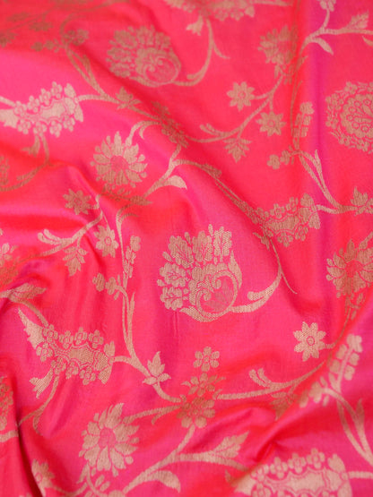 Pure Katan Silk Banarasi Saree  All Over Jaal Weaving