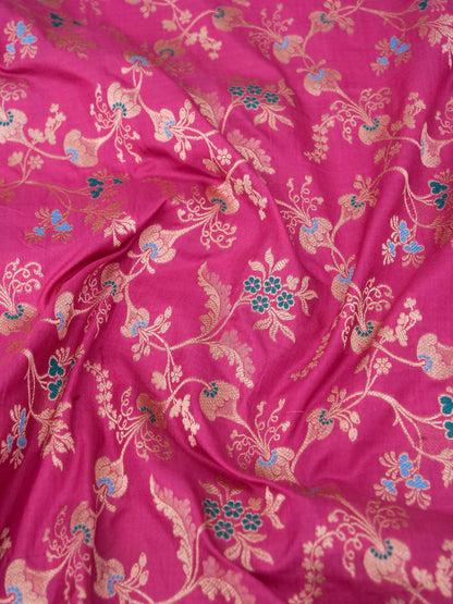 Pure Katan Silk Banarasi Saree  All Over Jaal Weaving