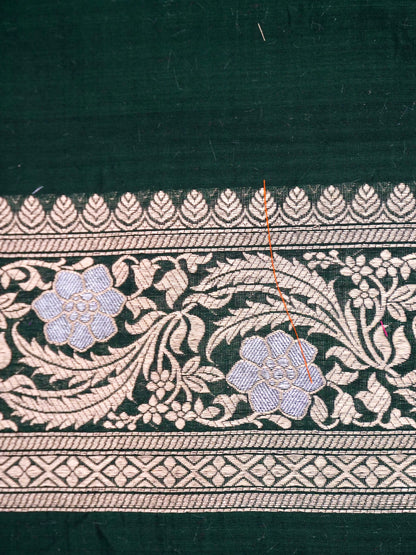 Pure Katan Silk Banarasi Saree  All Over Jaal Weaving