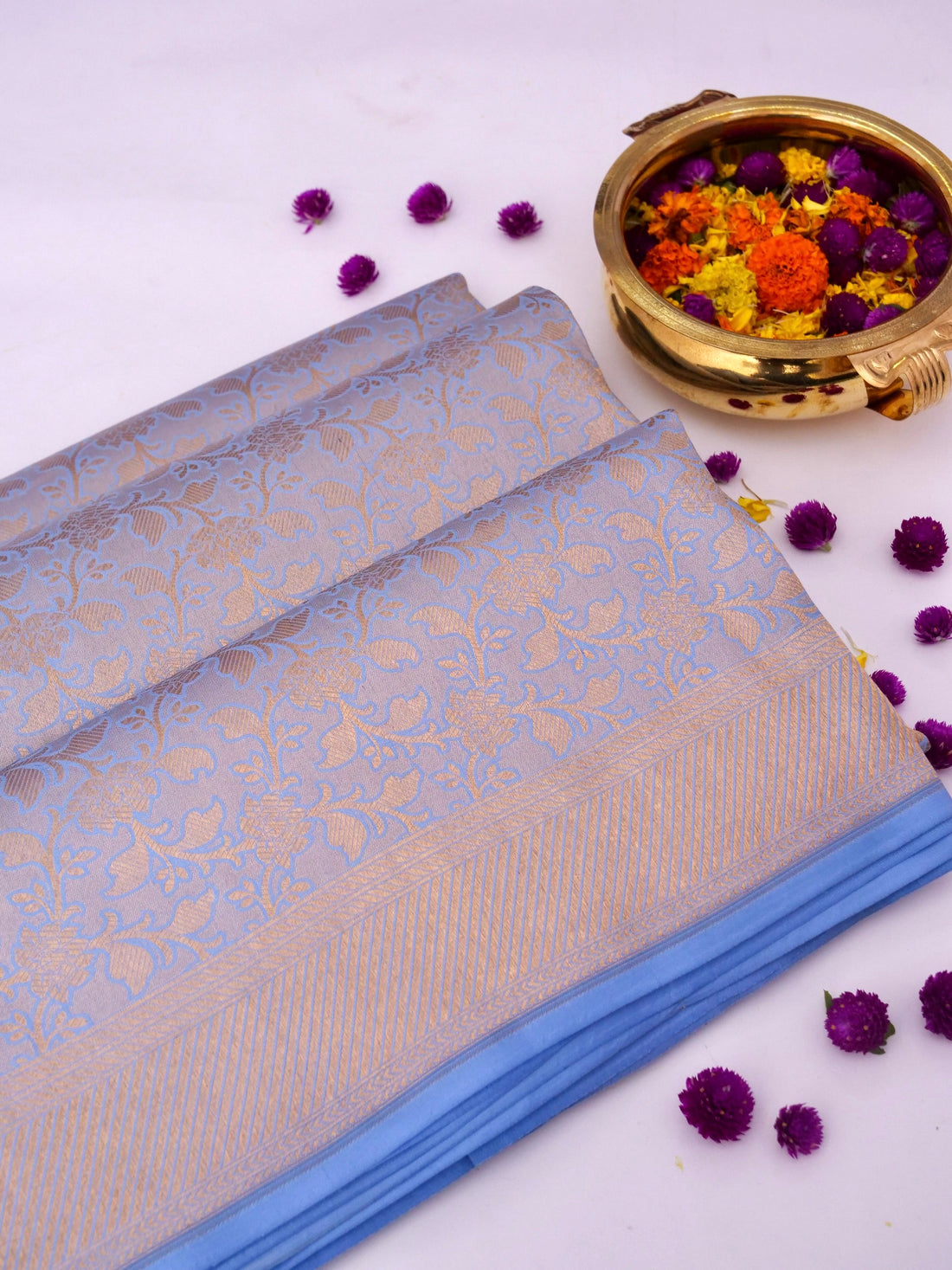 Banarasi pure katan silk Meenakari Brocade saree