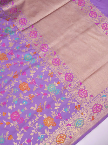 Handloom Banarasi Jangla Pure Katan Silk Saree