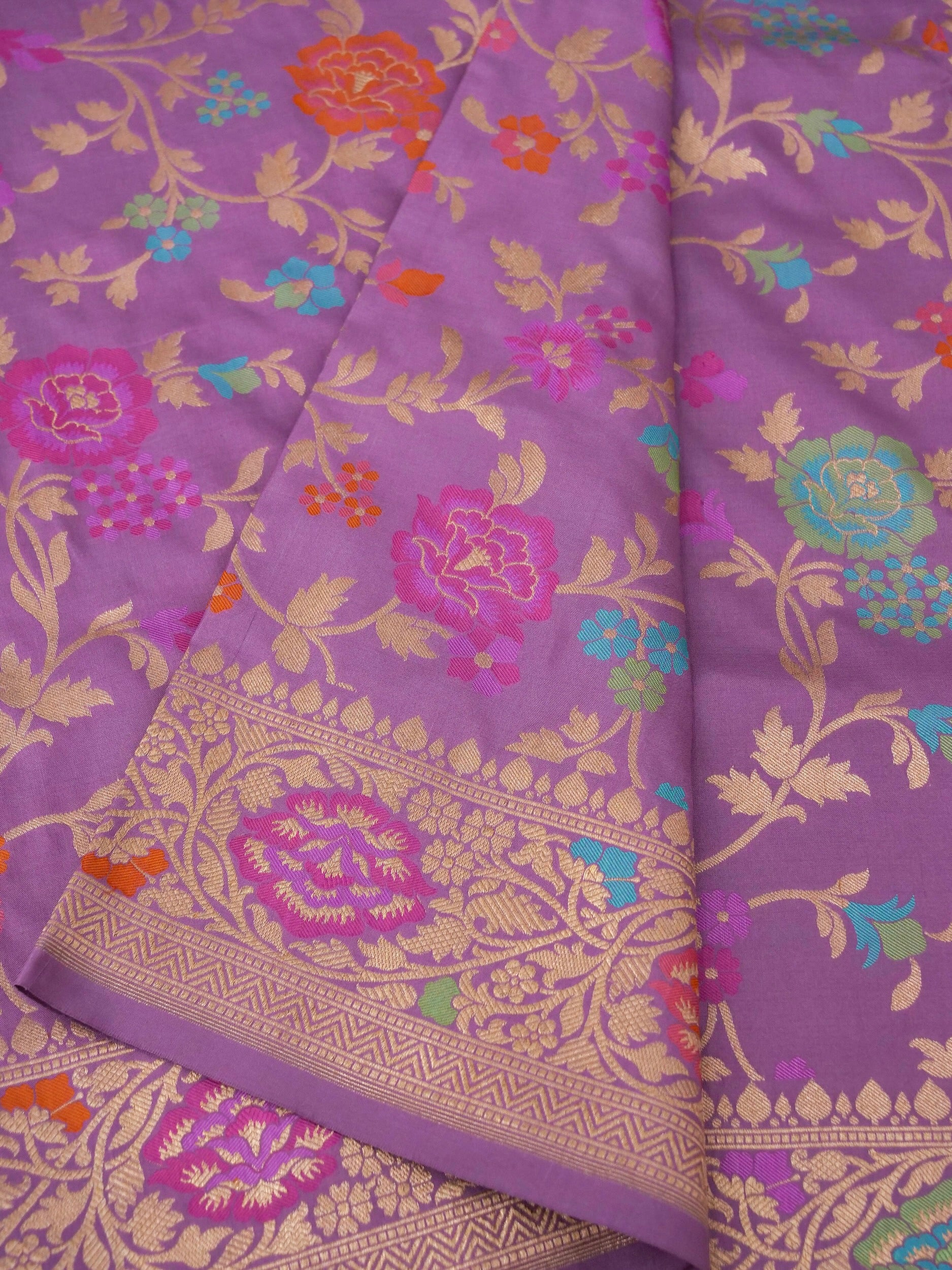 Handloom Banarasi Jangla Pure Katan Silk Saree