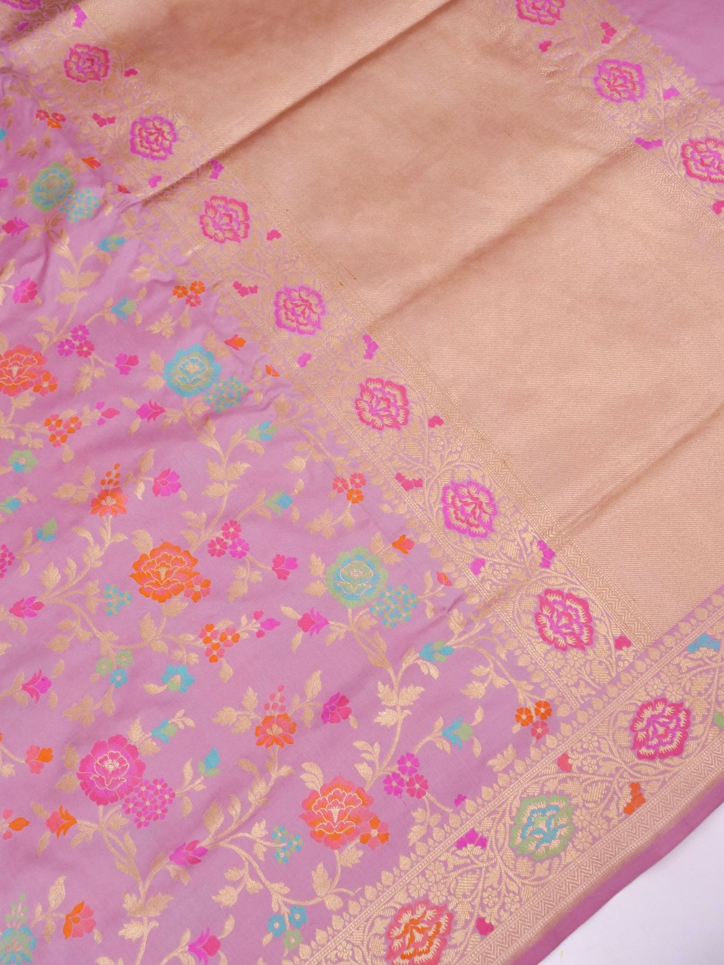 Handloom Jangla Banarasi Pure Katan Silk Saree