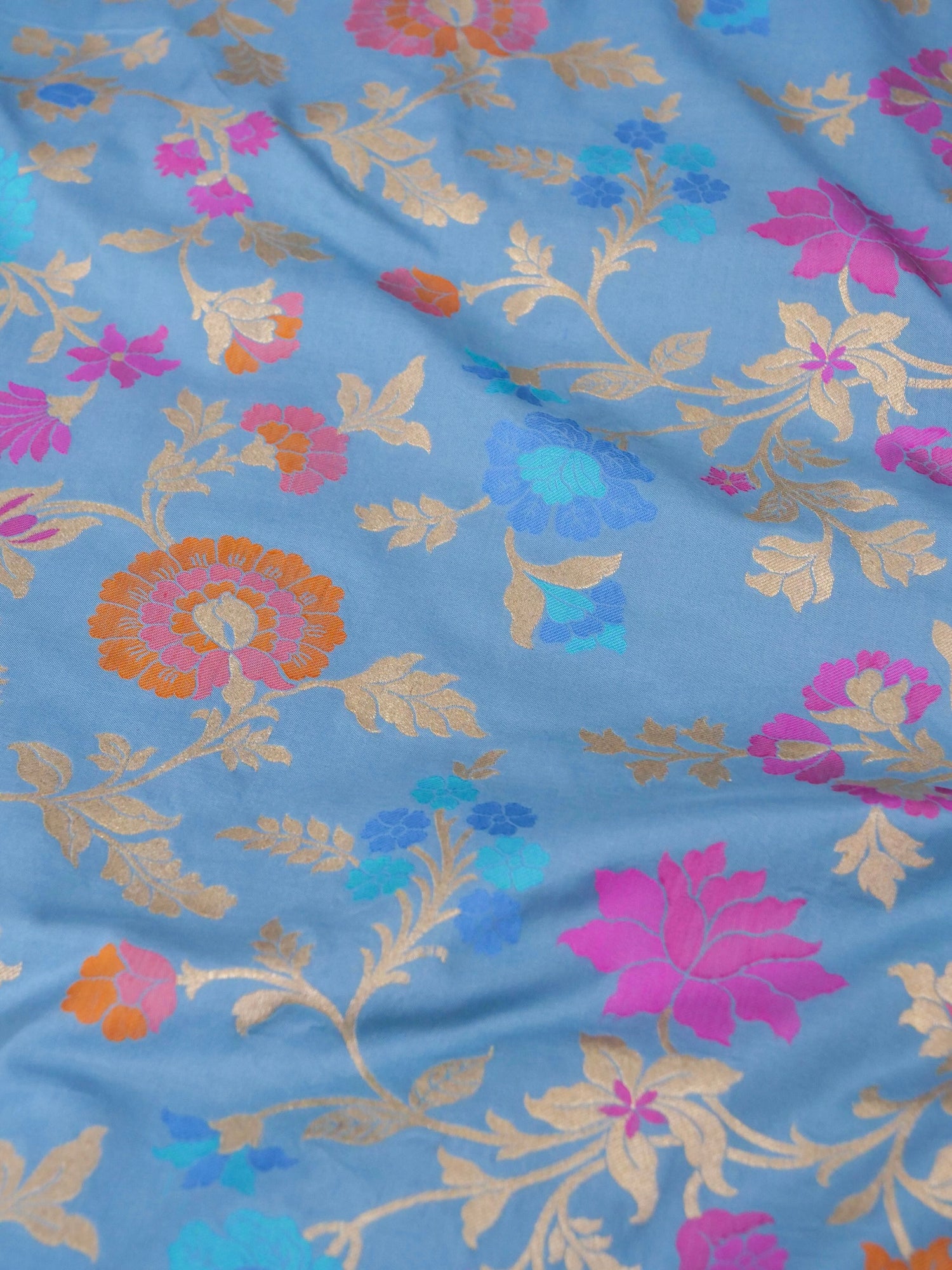 Handloom Jangla Banarasi Pure Katan Silk Saree