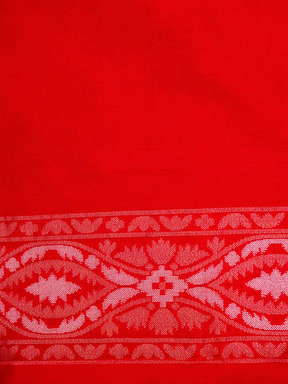 Pure Katan Silk Ektara Jamdani Saree Jaal Weaving