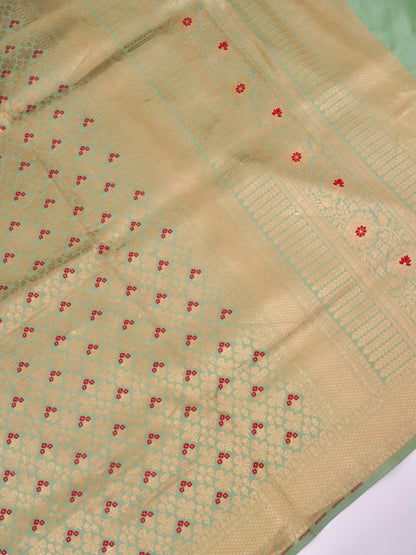 Banarasi Pure Katan Silk Meenakari Brocade Saree