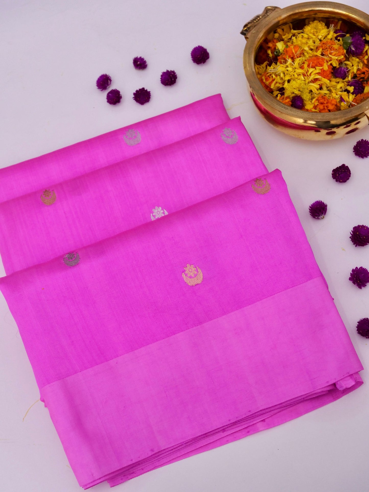 Handloom Pure Banarasi Katan Silk Saree with Mango Motif