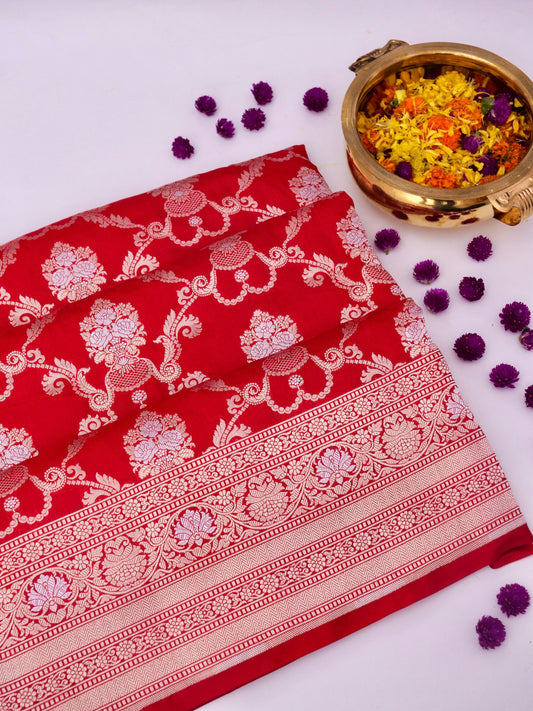 Pure Katan Silk Saree with Tilfi Meenakari Zari Work