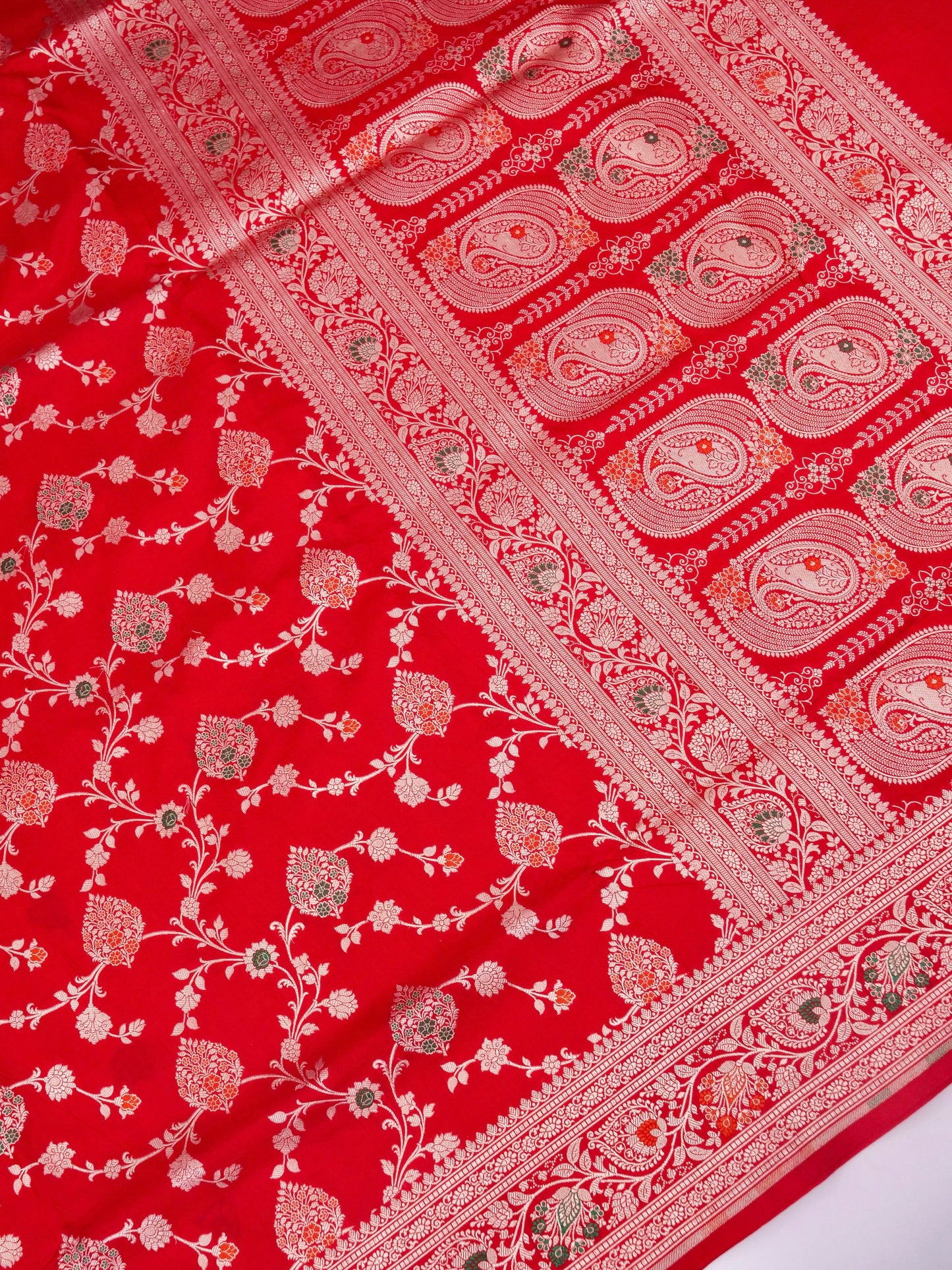 Pure Katan Silk Saree with Tilfi Meenakari Zari Work