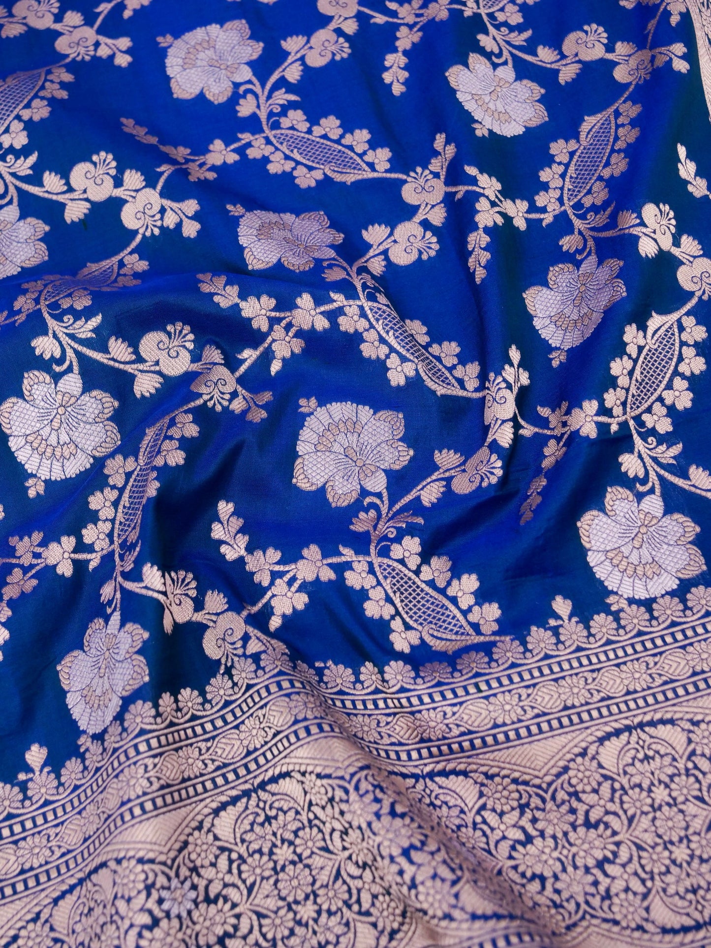 Pure Katan Silk Saree with Tilfi Meenakari Zari Work