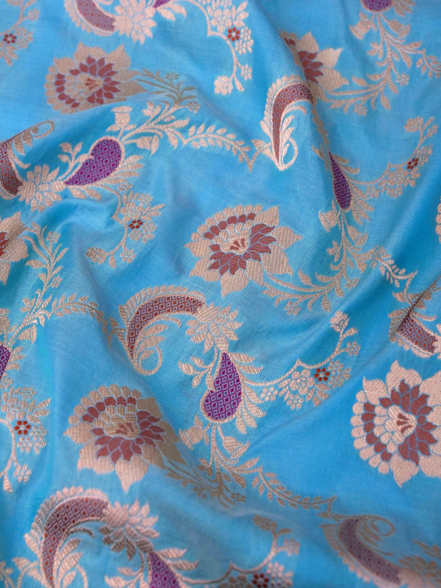 Handloom Jangla Banarasi Pure Katan Silk Saree