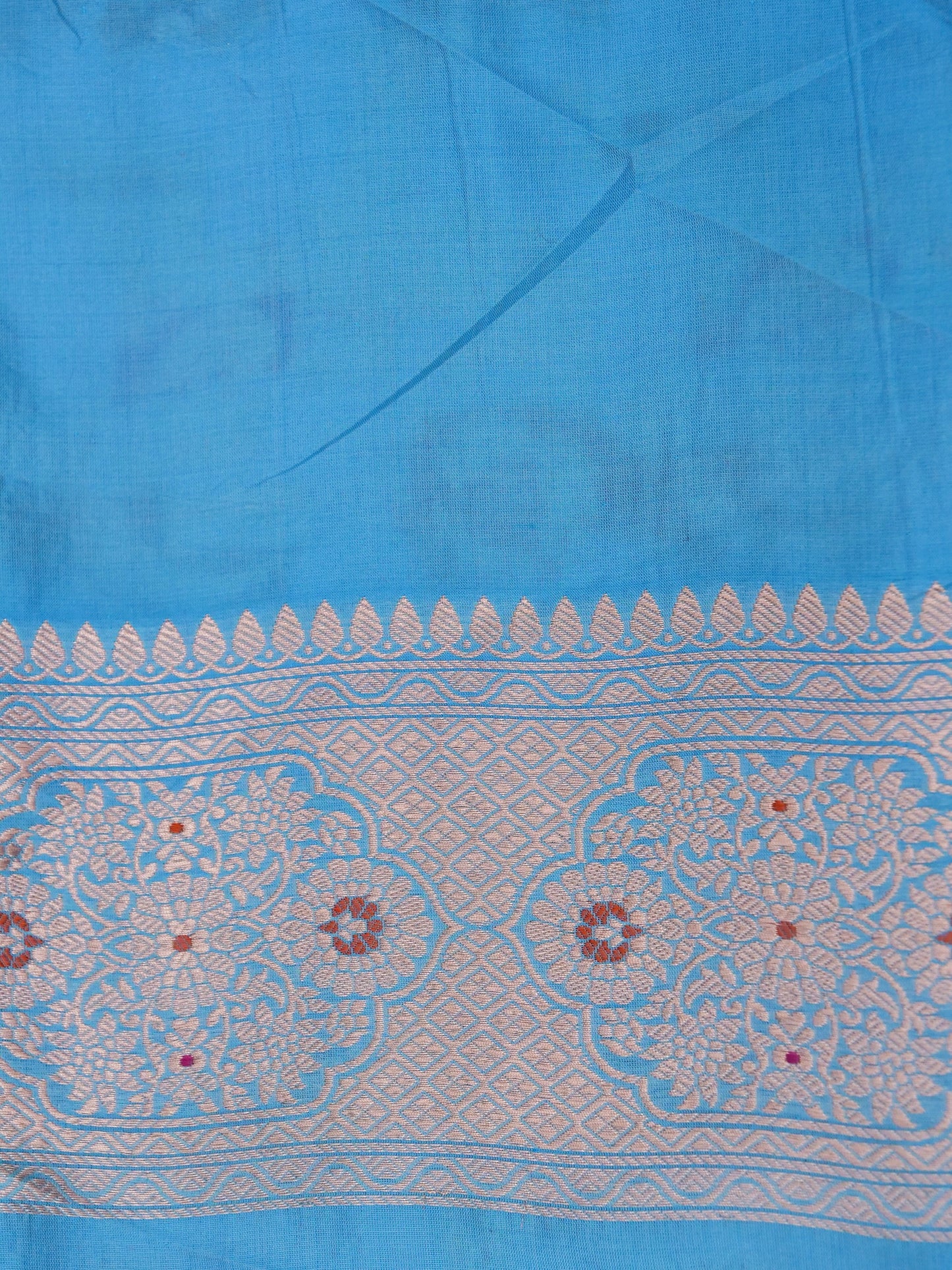 Handloom Jangla Banarasi Pure Katan Silk Saree