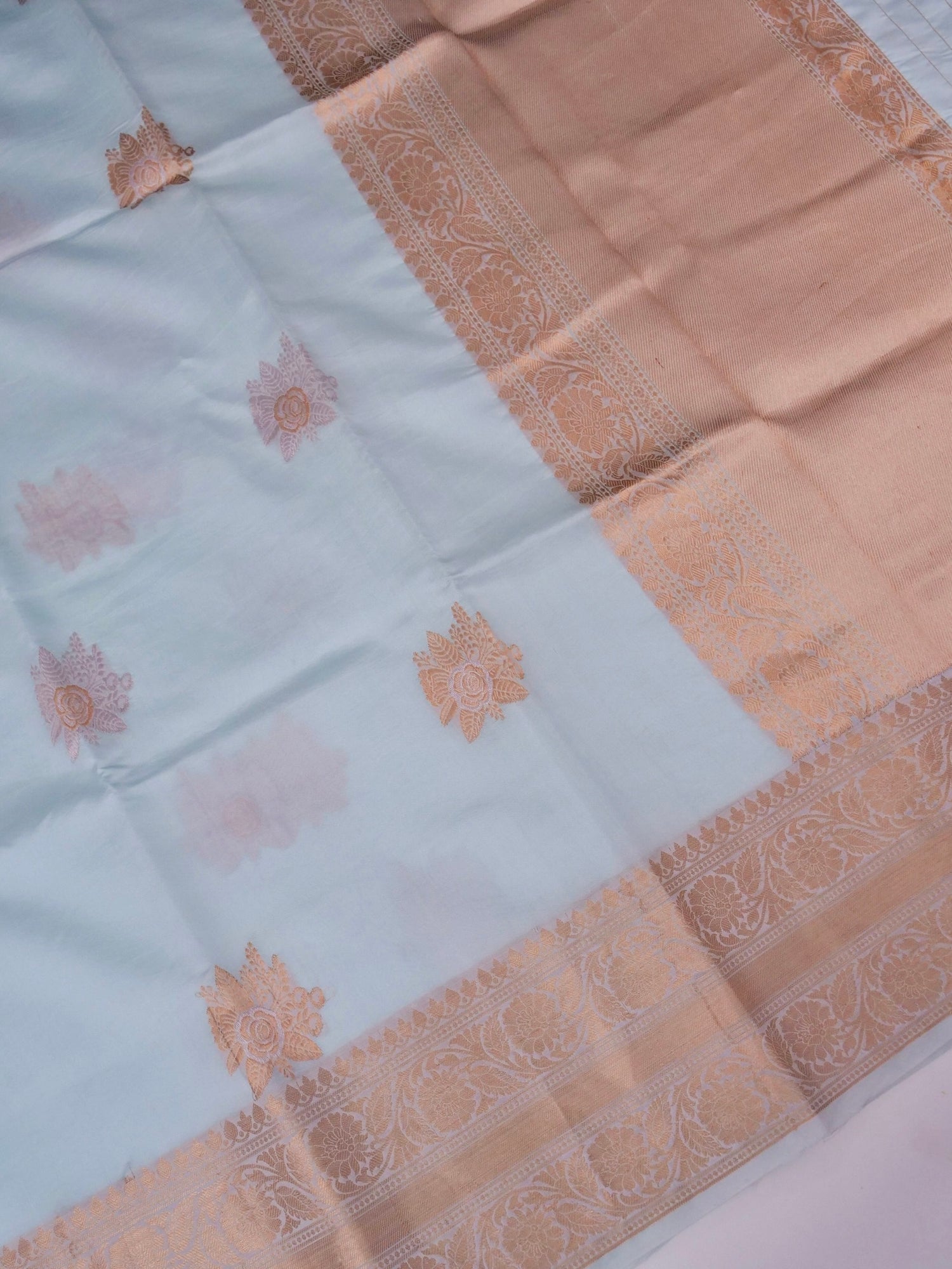 Handloom Pure Banarasi Katan Silk Saree with Mango Motif