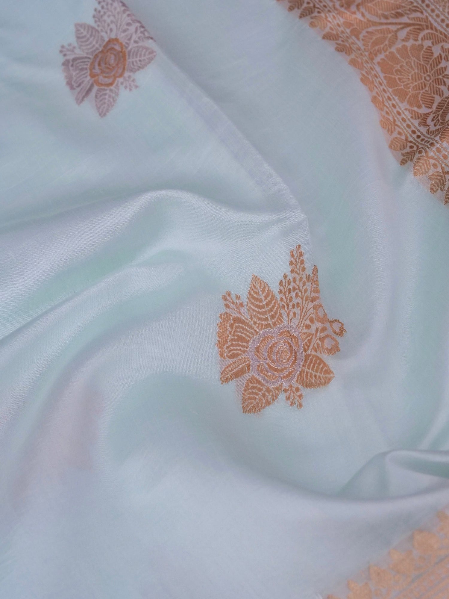 Handloom Pure Banarasi Katan Silk Saree with Mango Motif