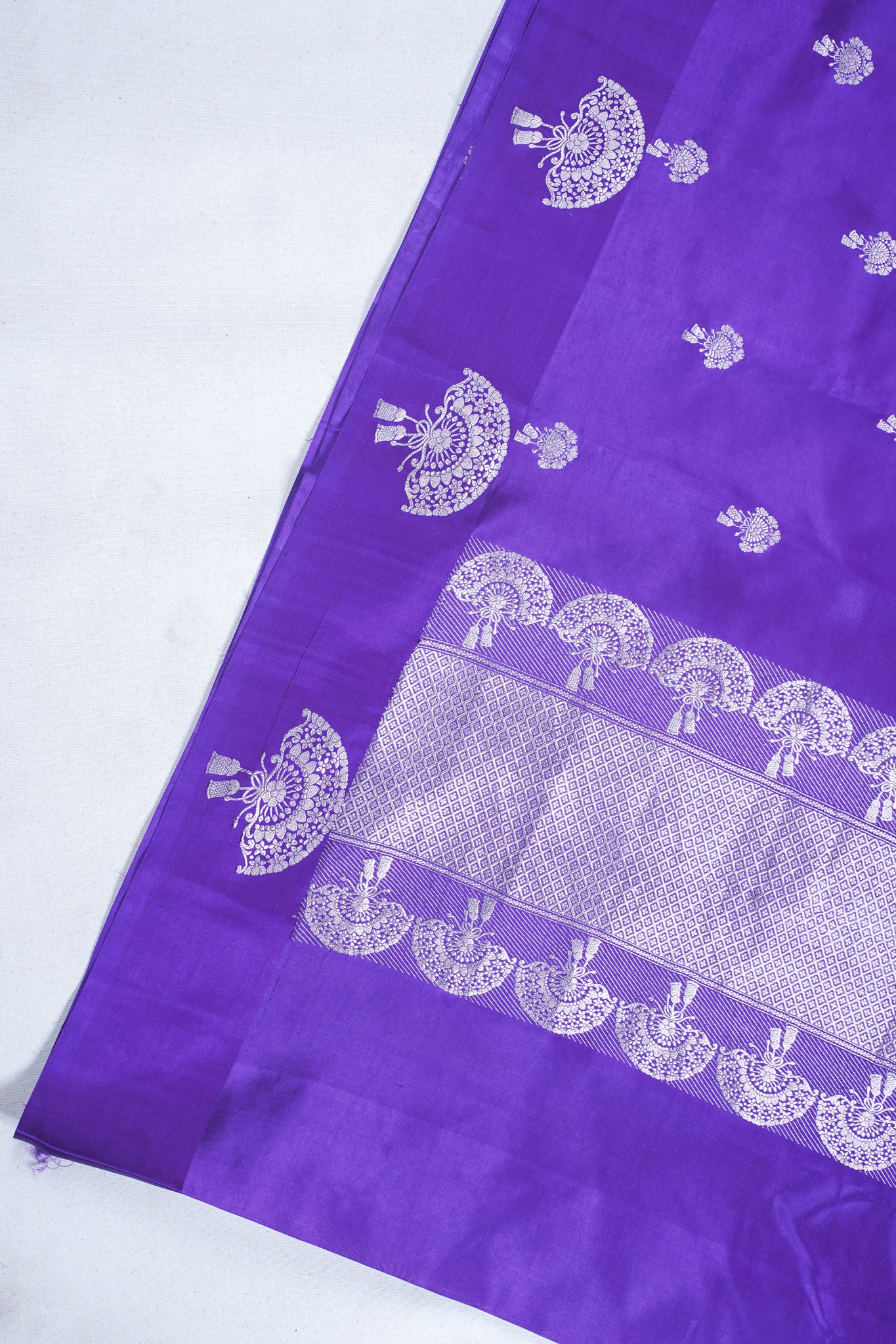 Purple Pure Mango Katan Silk Handwoven Saree