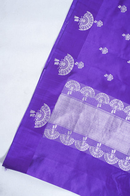 Purple Pure Mango Katan Silk Handwoven Saree
