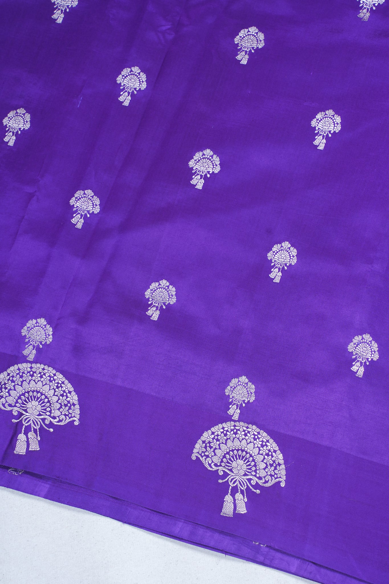 Purple Pure Mango Katan Silk Handwoven Saree