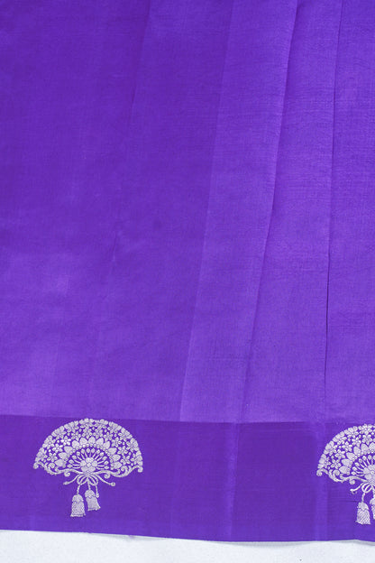 Purple Pure Mango Katan Silk Handwoven Saree