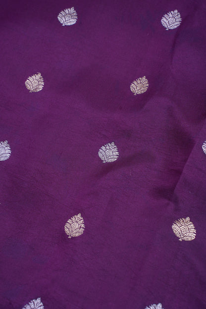Wine Purple Pure Mango Katan Silk Handwoven Saree