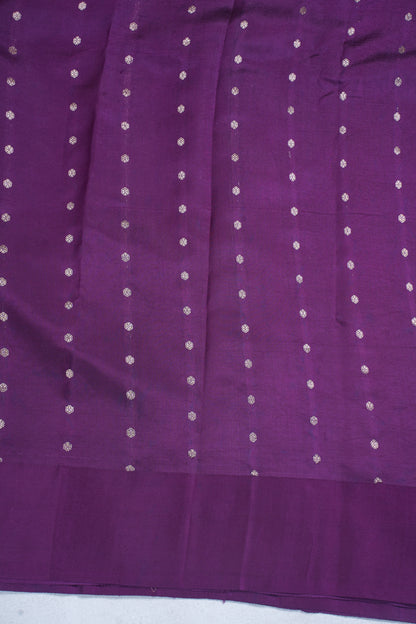 Wine Purple Pure Mango Katan Silk Handwoven Saree