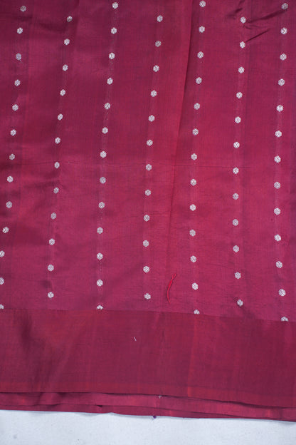 Maroon Pure Mango Katan Silk Handwoven Saree