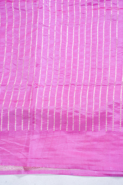 Rani Pink Pure Mango Katan Silk Handwoven Saree