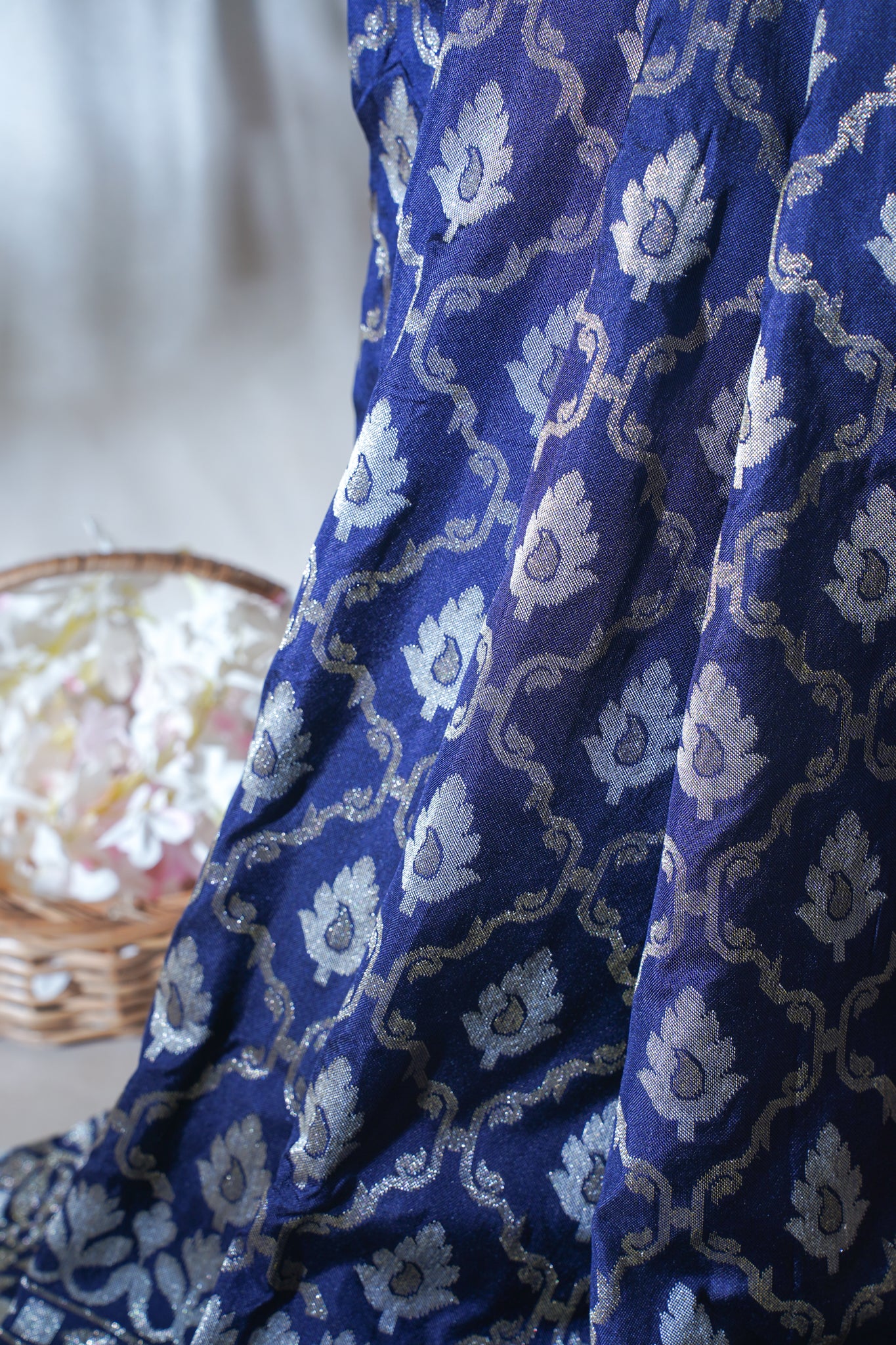 Royal Blue Pure Ektara Silk Handwoven Saree