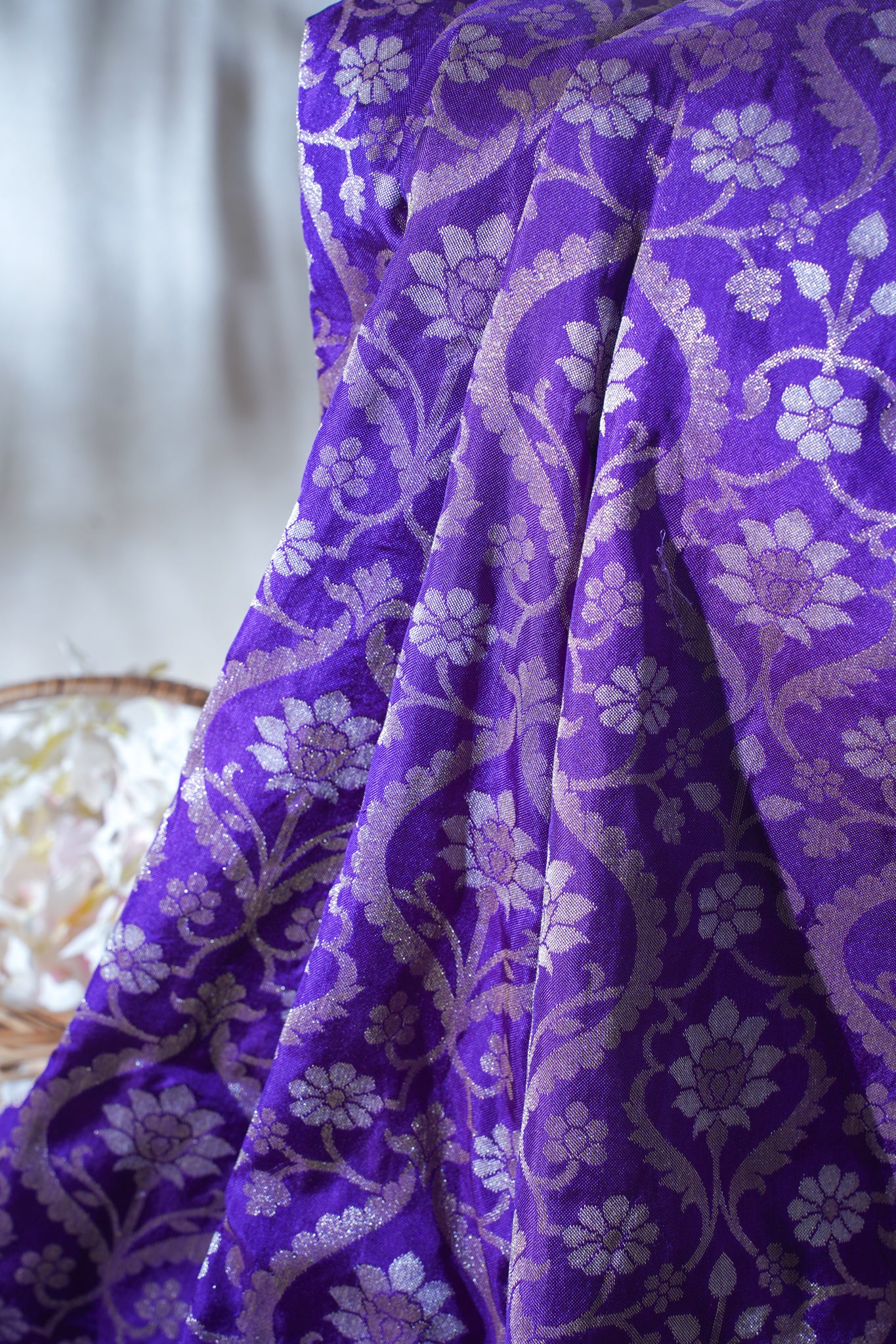 Royal Purple Pure Ektara Silk Handwoven Saree