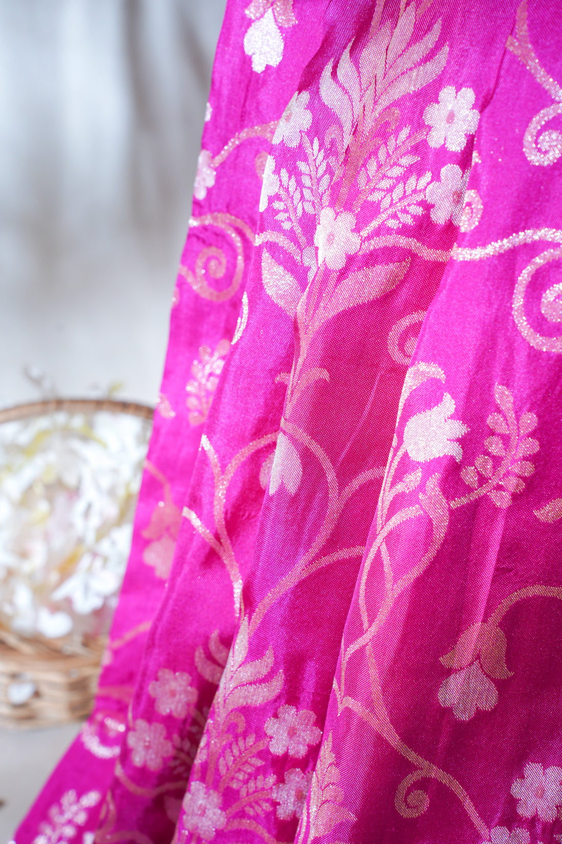 Pink Pure Ektara Silk Handwoven Saree