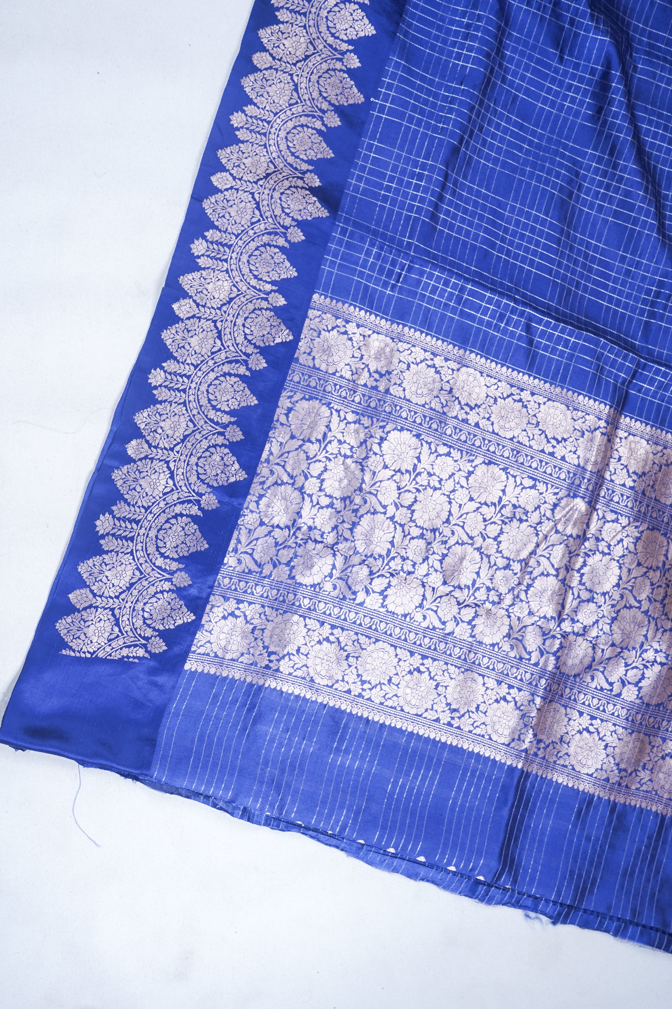 Royal Blue Pure Mango Katan Silk Handwoven Saree