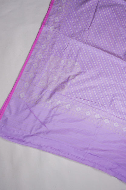 Lavender Pure Ektara Jamdani Handwoven Saree