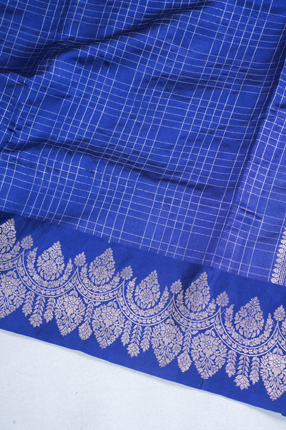 Royal Blue Pure Mango Katan Silk Handwoven Saree
