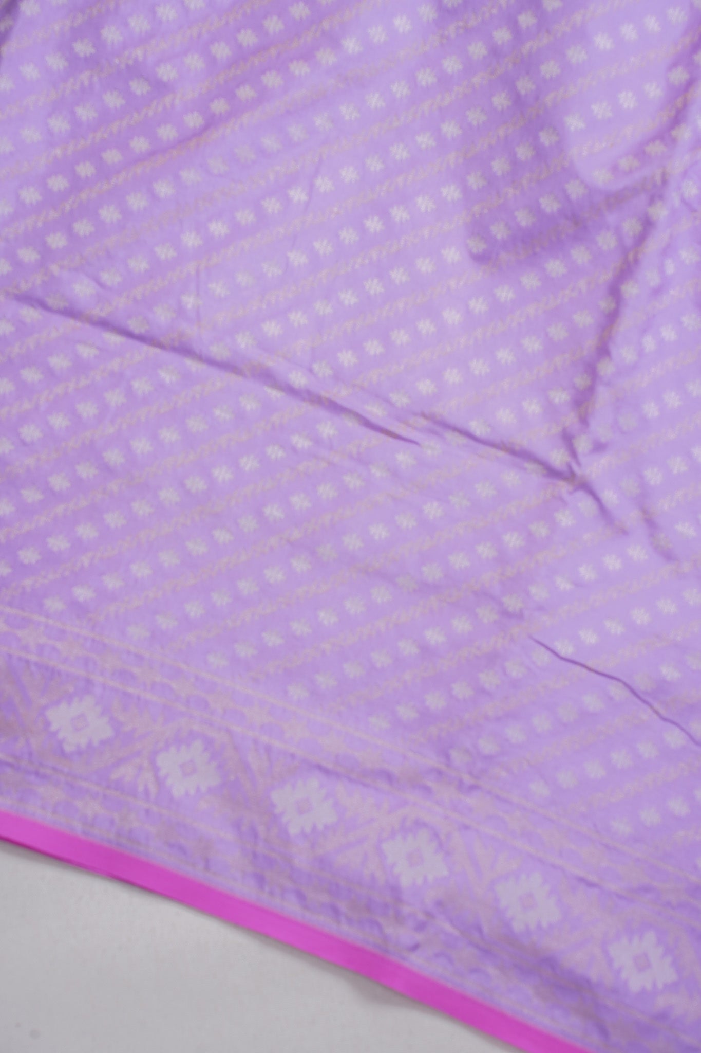 Lavender Pure Ektara Jamdani Handwoven Saree