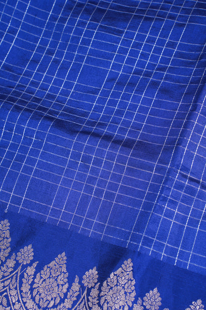 Royal Blue Pure Mango Katan Silk Handwoven Saree