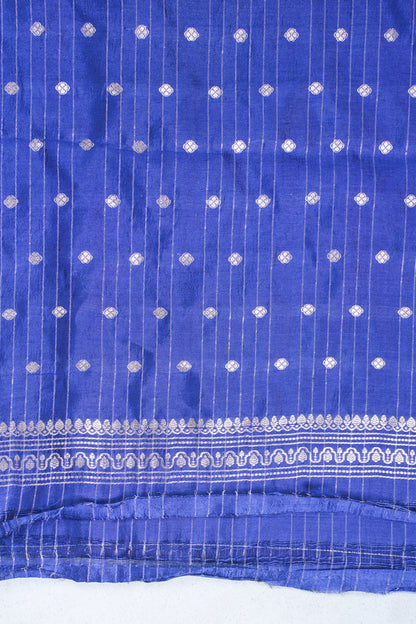 Royal Blue Pure Mango Katan Silk Handwoven Saree