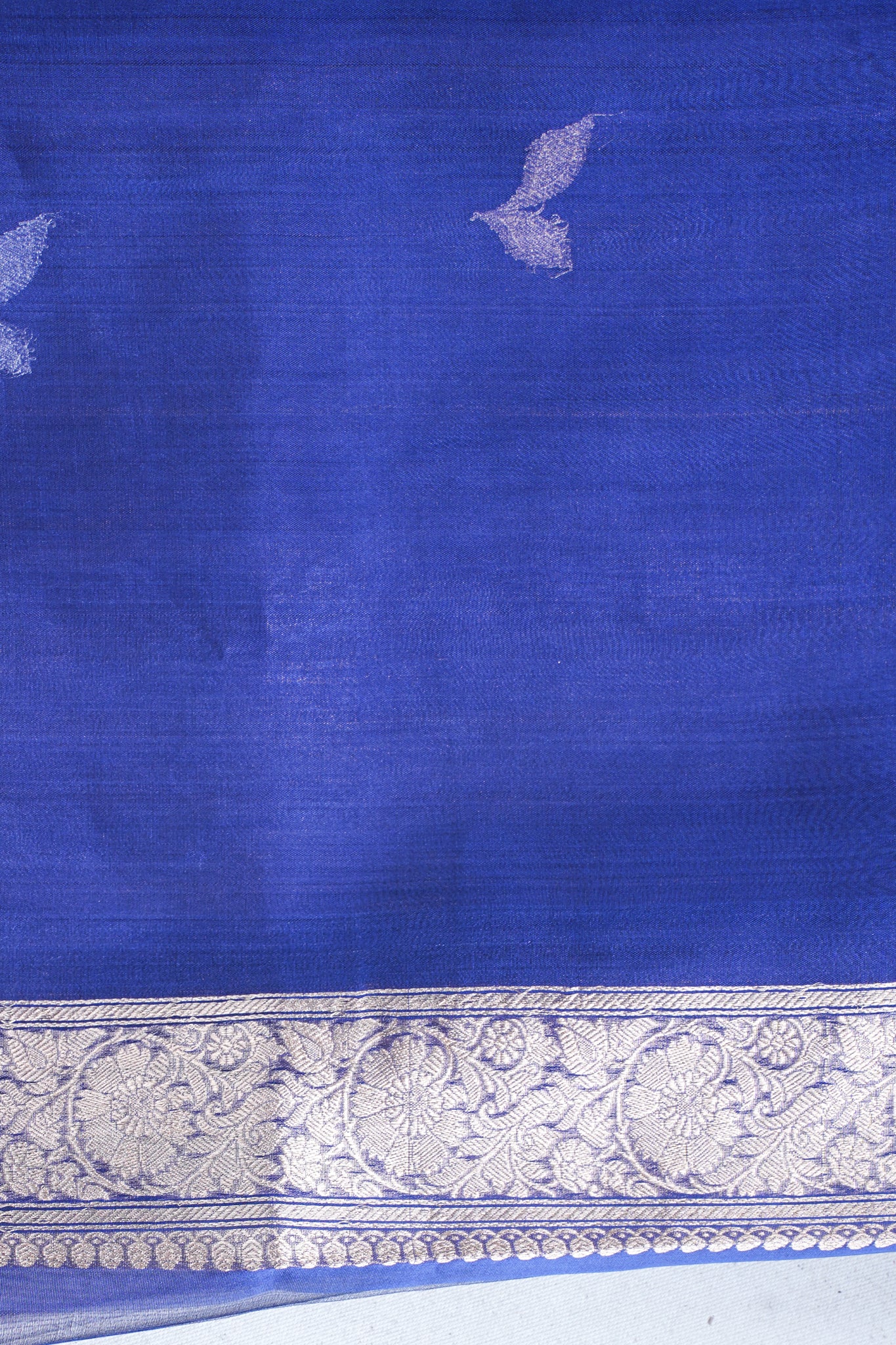 Midnight Blue Pure Tissue Silk Handwoven Saree