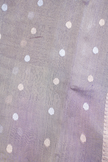Mocha Brown Pure Tissue Silk Handwoven Saree