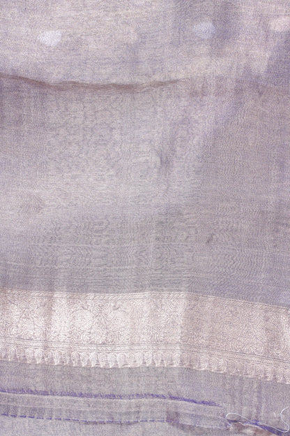 Mocha Brown Pure Tissue Silk Handwoven Saree