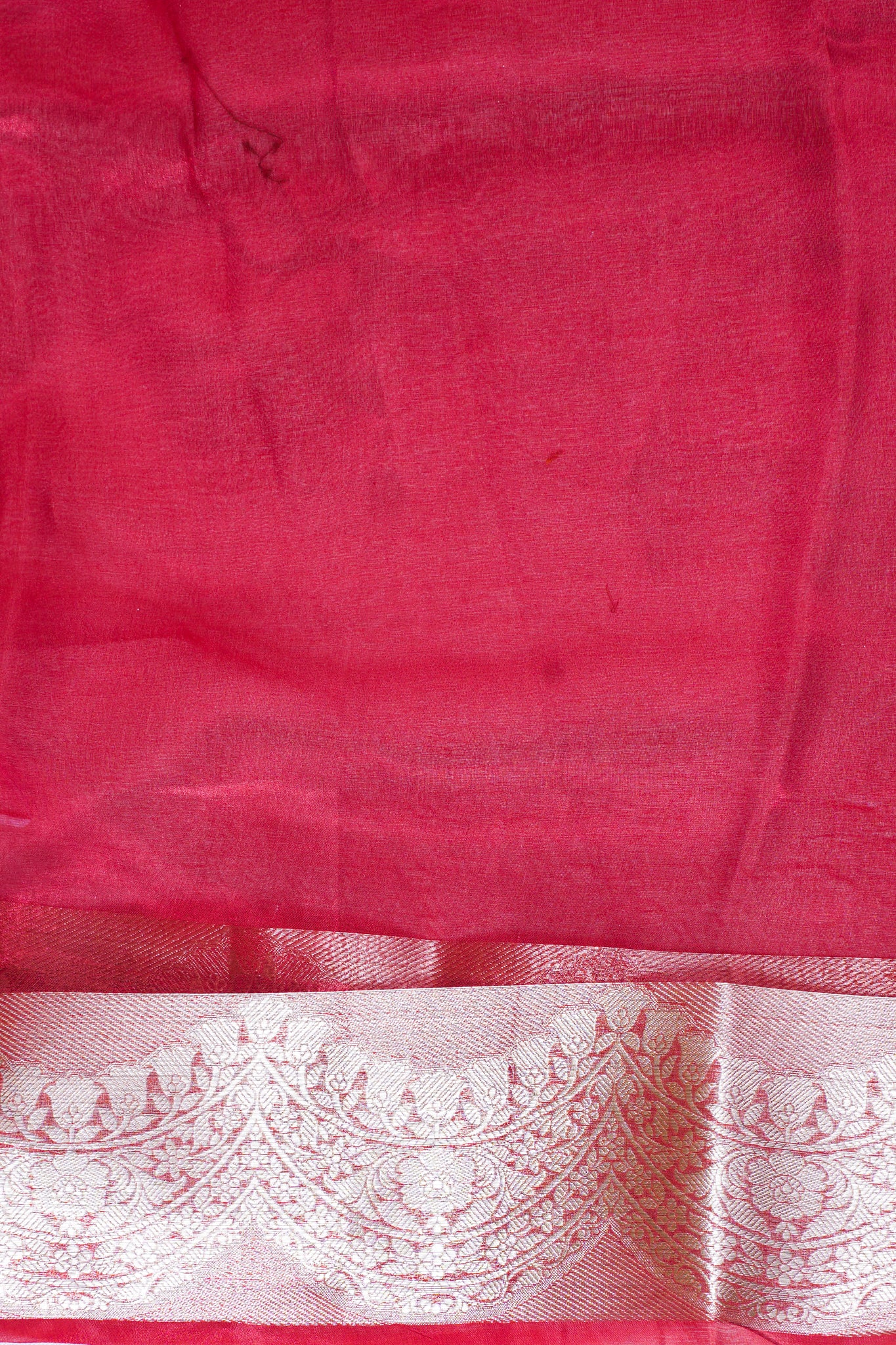 Crimson Red Banarasi Pure Tissue Silk Saree