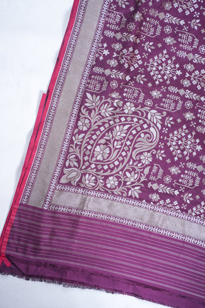 Wine Pure Ektara Silk Handwoven Saree