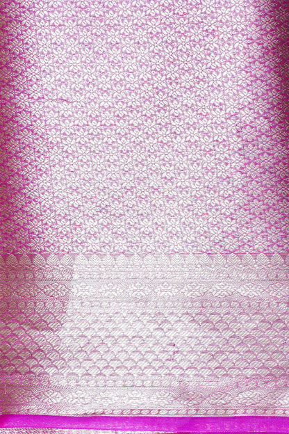 Magenta Banarasi Pure Tissue Silk Saree