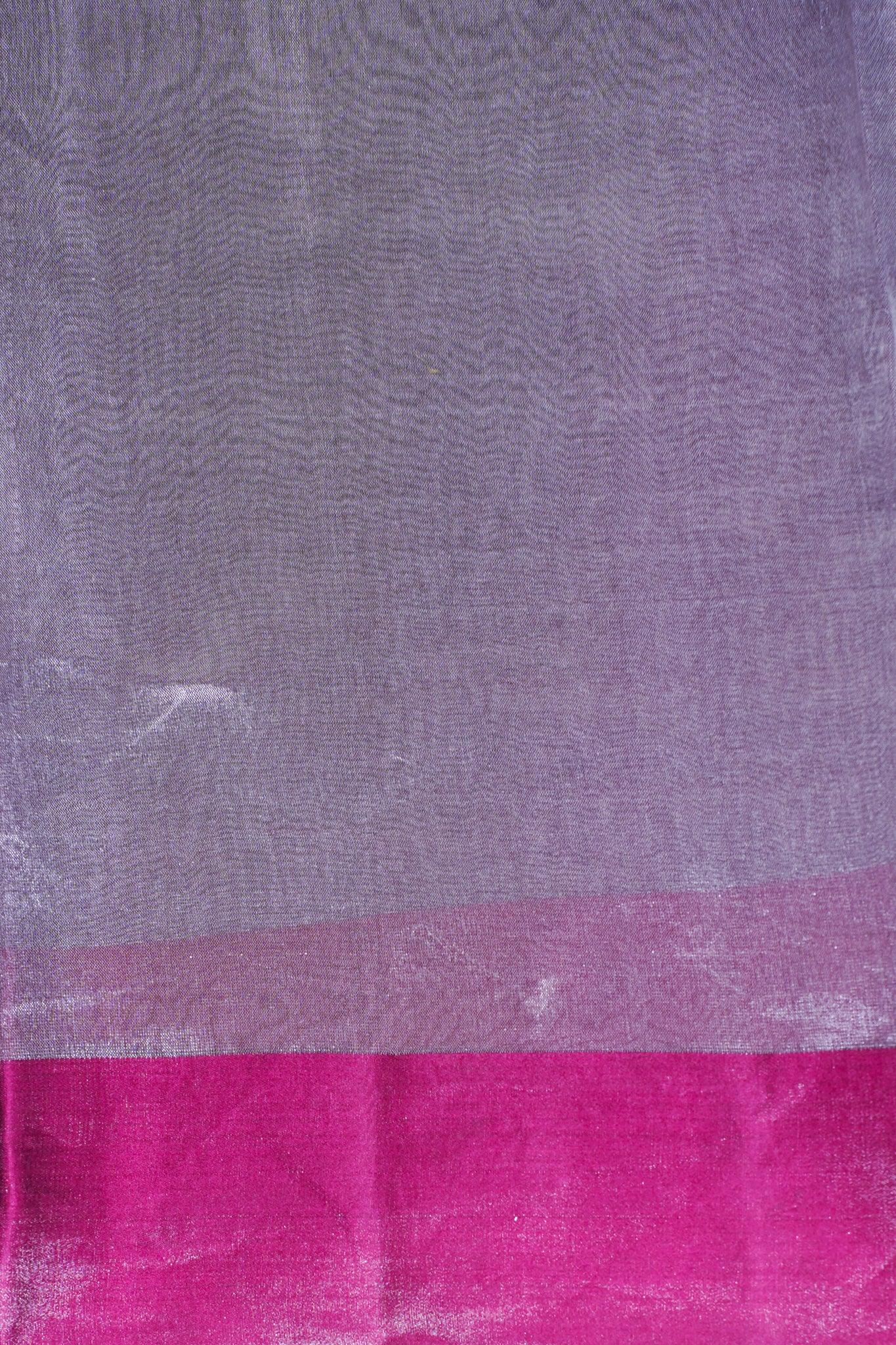 Magenta Silver Banarasi Tissue Saree with Satin Border