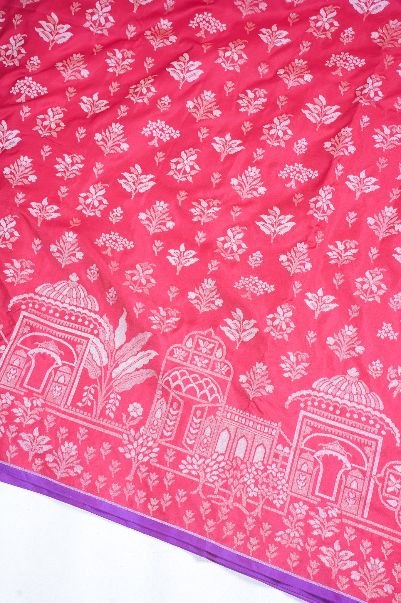 Red Pure Ektara Silk Handwoven Saree