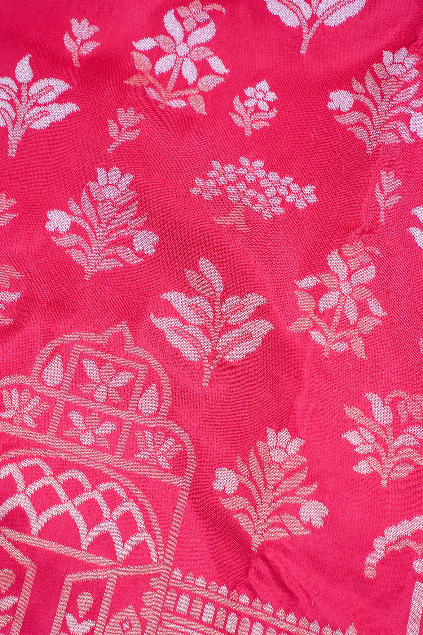 Red Pure Ektara Silk Handwoven Saree