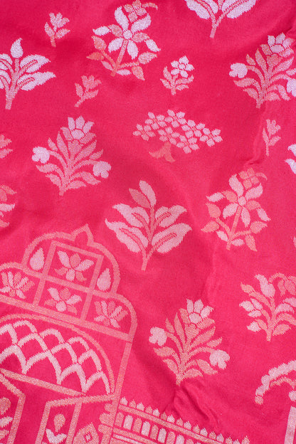 Red Pure Ektara Silk Handwoven Saree